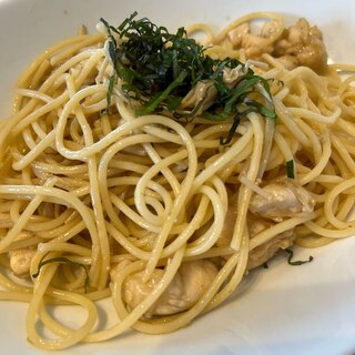 ささみとえのきの柚子胡椒パスタ